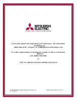 Preview for 100 page of Mitsubishi Electric WS-55815 Owner'S Manual