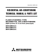 Preview for 1 page of Mitsubishi Heavy Industries SRF25ZMXA-S Technical Manual & Parts List