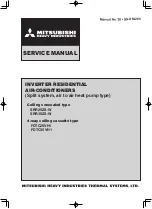 Mitsubishi Heavy Industries SRR25ZS-W Service Manual preview