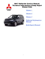 Mitsubishi MOTORS Outlander 2007 Service Manual, Technical Information & Body Repair Manual Data preview