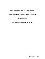 Mitsubishi 2033C SERIES Owner Technical Manual preview