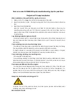 Preview for 1 page of Mitsubishi 915B441001 Troubleshooting Tips