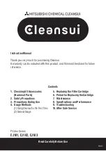 Mitsubishi Cleansui EJ101 Instruction Manual preview