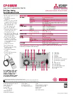 Preview for 2 page of Mitsubishi CP-800UM Specifications