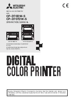 Preview for 1 page of Mitsubishi CP-D707DW-S Operation Manual