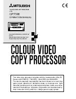 Mitsubishi CP710E Operation Manual preview