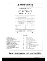 Mitsubishi DA-6OR Service Manual preview