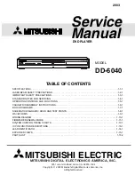 Mitsubishi DD-6040 Service Manual preview