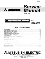 Preview for 1 page of Mitsubishi DD-8050 Service Manual