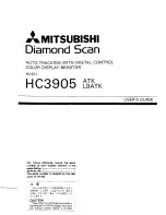 Mitsubishi Diamond Scan HC3905 ATK User Manual preview