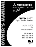 Mitsubishi DIRECTV PLUS SR-SD1 Owner'S Manual preview