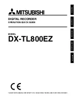 Mitsubishi DX-TL800EZ Operation Quick Manual preview