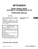 Preview for 1 page of Mitsubishi F4A4 Workshop Manual