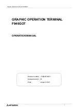 Preview for 3 page of Mitsubishi F940GOT-LWD-E Operation Manual