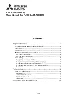 Preview for 1 page of Mitsubishi FL7000LU Network Manual