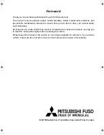 Preview for 4 page of Mitsubishi Fuso FK 2008 Owner'S Manual