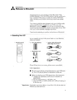 Preview for 7 page of Mitsubishi HS-U420 Owner'S Manual