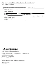 Preview for 60 page of Mitsubishi HS-U747 Owner'S Manual