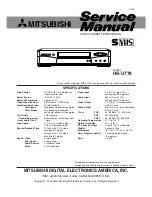Mitsubishi HS-U778 Service Manual preview