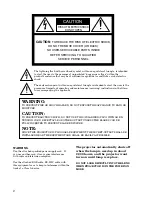 Preview for 2 page of Mitsubishi LVP-S120A User Manual