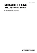 Preview for 1 page of Mitsubishi MELDAS M600 Series Maintenance Manual