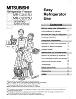 Preview for 1 page of Mitsubishi MR-CU375U Operating Instructions Manual