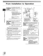 Preview for 2 page of Mitsubishi MR-CU375U Operating Instructions Manual