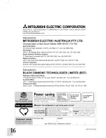 Preview for 16 page of Mitsubishi MR-CU375X Operating Instructions Manual