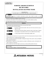 Preview for 1 page of Mitsubishi MZ360360EX Installation Instructions Manual