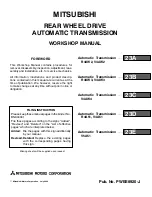 Mitsubishi R4AW2 Workshop Manual preview