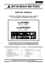 Preview for 1 page of Mitsubishi RX-1MX8-MT-T Service Manual