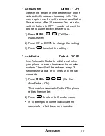 Preview for 41 page of Mitsubishi T200 User Manual