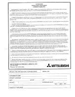 Preview for 107 page of Mitsubishi TS-4557 Owner'S Manual