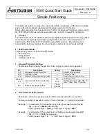 Mitsubishi V500 Series Quick Start Manual preview