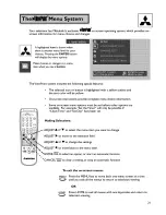 Preview for 20 page of Mitsubishi VS-45607 Owner'S Manual