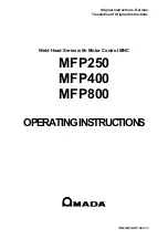 Miyachi Peco Amada MFP250 Series Operating Instructions Manual preview