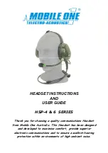 Mobile One HSP-4 Series Instructions And User Manual preview