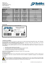 Preview for 7 page of Mobilex 302024 User Manual