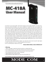 Preview for 3 page of Mode com MC-418A User Manual