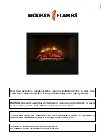 Preview for 2 page of Modern Flames HF1200CBI Installation & Service Instructions Manual