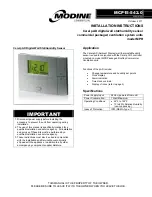 Modine Manufacturing MCP15-542.0 Installation Instructions preview