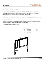 Preview for 1 page of modway MOD-6216 Quick Start Manual