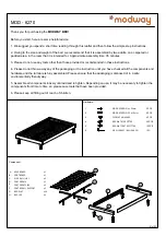 Preview for 1 page of modway MOD-6270 Quick Start Manual