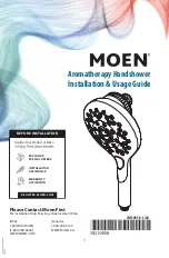 Moen Aromatherapy IN208H2 Installation & Usage Manual preview