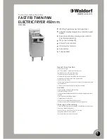 Preview for 1 page of Moffat Waldorf FN8224EE Technical Data Sheet