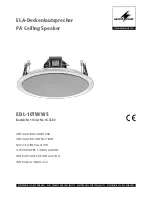 Preview for 1 page of Monacor EDL-10TW/WS Installation Instructions