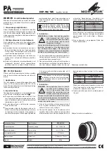 Monacor ESP-90/WS Operating Instructions preview