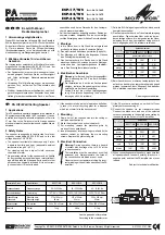 Preview for 1 page of Monacor PA ESP-17/WS Manual