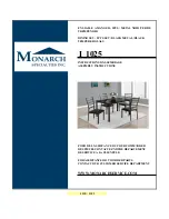 Preview for 1 page of Monarch Specialties I 1025 Assembly Instructions