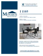 Monarch Specialties I 1105 Assembly Instructions Manual preview